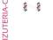 Kolczyki srebrne pr. 925 czerwona cyrkonia