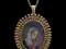 MEDALION ZŁOTY Z ŁAŃCUSZKIEM -18 K I WIZERUNKIEM