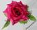 RFW1-13 ciemno-róż róża z liściem,sztuczne kwiaty