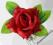 RFW1-26 bordowa róża z liściem,sztuczne kwiaty