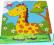 PUZZLE DREWNIANE EDUKACYJNE klocki 9 el. ŻYRAFA