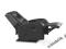 REGULOWANY FOTEL CZARNY SKÓRA RELAKS LEŻAK