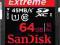 Karta Pamięci SanDisk SDXC 64GB Extreme - VIDEO HD