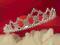 DIADEM ŚLUBNY KORONA TIARA OPASKA CYRKONIE