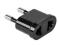 ADAPTER PRZEJŚCIÓWKA gniazdo USA wtyk PL CZARNA