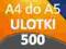 ULOTKI A4 SKŁADANE do A5 500 szt - gazetki -