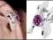 KOLCZYK DO UCHA CHRZĄSTKI HELIX 316 STAL FIOLETOWY