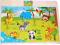 DREWNIANE PUZZLE EDUKACYJNE 24 elem. KLOCKI PUZLE
