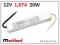 Zasilacz do systemów LED 12V1,67A 20W  (70-944)