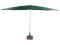 Parasol prostokątny 2/3 m z korbą - zielony