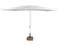 Parasol prostokątny 2/3 m z korbą - biały