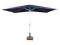 Parasol prostokątny 2/3 m z korbą niebieski
