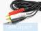 kabel przewód jack 3,5 / 2 rca chinch 5m gold