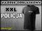 POLICJA CZARNY T-SHIRT NADRUK ODBLASKOWY SUPER HIT