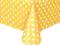 Obrus foliowy żółty kropki 137x274 cm 1szt