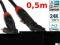 KABEL OPTYCZNY obrotowe wtyki TOSLINK i JACK  0,5m