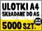 ULOTKI A4 do A5 składane - 5000 szt - MASZYNOWO