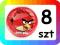 TALERZYKI NA URODZINKI ANGRY BIRDS PAPIEROWE 8SZT