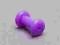 Kolczyk tunel piercing silikon fiolet purple 3mm