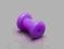 Kolczyk tunel piercing silikon fiolet purple 4mm