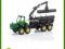SIKU John Deere z Przyczepą Leśną