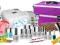 ZESTAW DO MANICURE 10 LAKIER HYBRYDOWY LAMPA KUFER