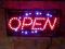 TABLICA LED NEON PANEL REKLAMA OTWARTE 24H OPEN