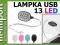 Lampka 13 Diod LED USB Laptop Netbook Kolory