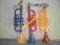 TRĄBKA Zabawka Instrument Muzyczny  3 KOLORY 34CM