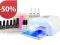 BIG ZESTAW XXL manicure hybrydowy LAKIERY LAMPA UV