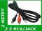 Kabel 2x RCA (CINCH) wtyk -&gt; 1x Jack 3.5mm 3m