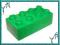 Nowe LEGO DUPLO - klocek 2x4 zielony
