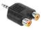 Adapter 2 x RCA F - Jack 3,5mm M Chinch - Jack