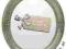 Owalne Lustro w Srebrnej Ramie Vintage 50x60 cm