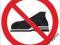 Zakaz wejścia w obuwiu zewnętrznym 100x100 mm