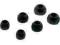 Gumki do słuchawek dokanałowych, 3 pary, czarne