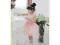 Sukienka koronkowo - tiulowa różowa ślub110 - 116