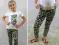 7LPA modne LEGGINSY getry w PANTERKE bezowe 98