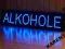 LED REKLAMA SZYLD DIODOWY  ALKOHOLE 94x20 cm