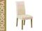 Krzesło krzesła z drewna ekoskóra kremowe Krzesło krzesła z drewna ekoskóra kremowe