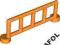 4AFOL LEGO Orange Duplo Fence Railing 2214