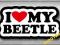 I LOVE MY BEETLE - NAKLEJKA VW 10cm + GRATISY