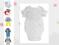 *Carter's*KREMOWE BODY KRÓTKI RĘKAW 86cm 12-18m