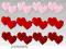 ~FUKSIK~ serduszka serca serce 25szt 0,5m atłas 1