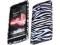 w3 zebra elastyczne etui Sony Xperia M C1904 +fol