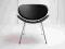 BLACK MODERN CHAIR,  SKÓRA,  DESIGN 60/70