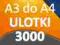 ULOTKI A3 SKŁADANE do A4 3000 szt PREMIUM 170g