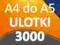 ULOTKI A4 SKŁADANE do A5 3000 PREMIUM 170g