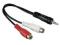 ADAPTER JACK 3,5mm STEREO WT. - 2xCINCH GN. 0.2M