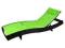 Krzesło - Leżak ogrodowe rattanowe zielone